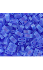 Miyuki half tila 5x2.4mm beads - Matted transparent sapphire ab HTL-150FR
